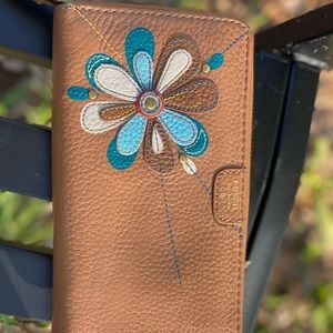 Fossil Leather Liza Zip Around Clutch Wallet